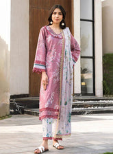 Alzohaib Luxury Printed Lawn 3 Piece Unstitched Suit AZ25LLP D-09